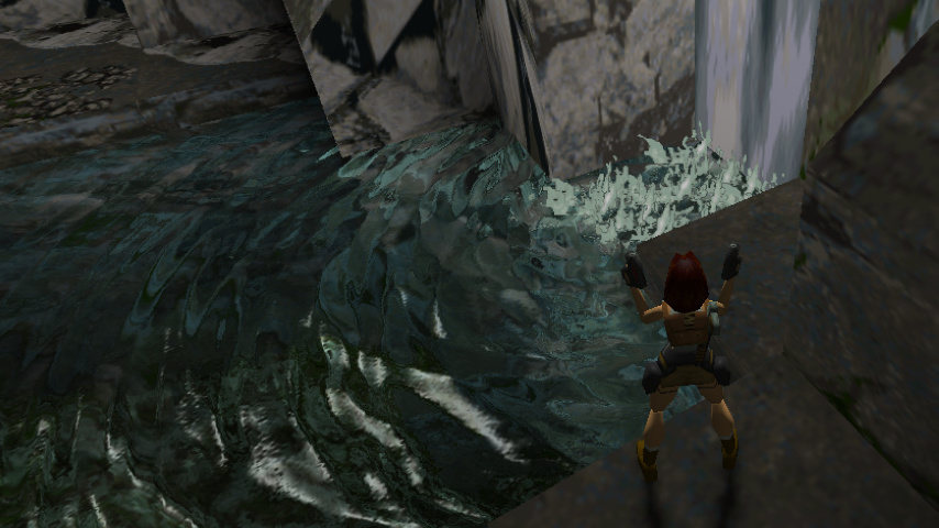 OpenLara — developer-published project screenshot titled Waterfall